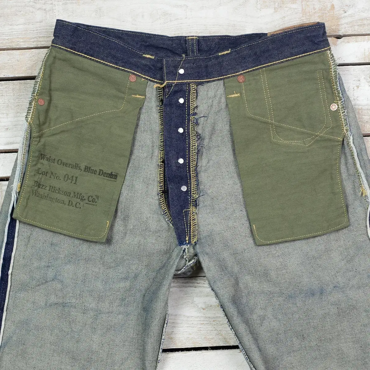 버즈릭슨 대전판 데님  WWII BLUE DENIM WAIST OVERA