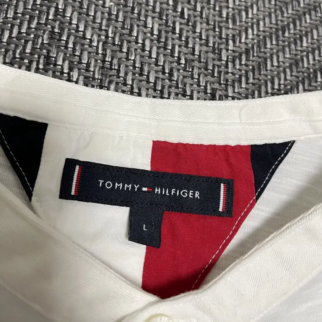 L] 타미(TOMMY HILFIGER) 헨리넥 긴팔티