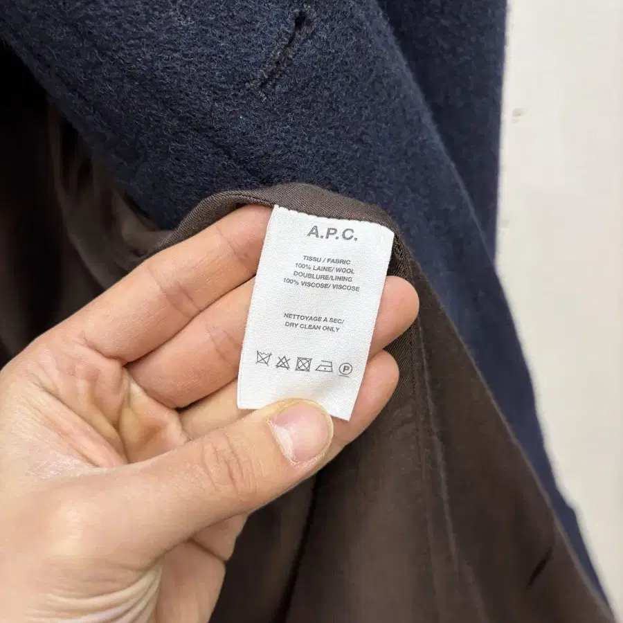 A.P.C 아페쎄 코트 네이비 M