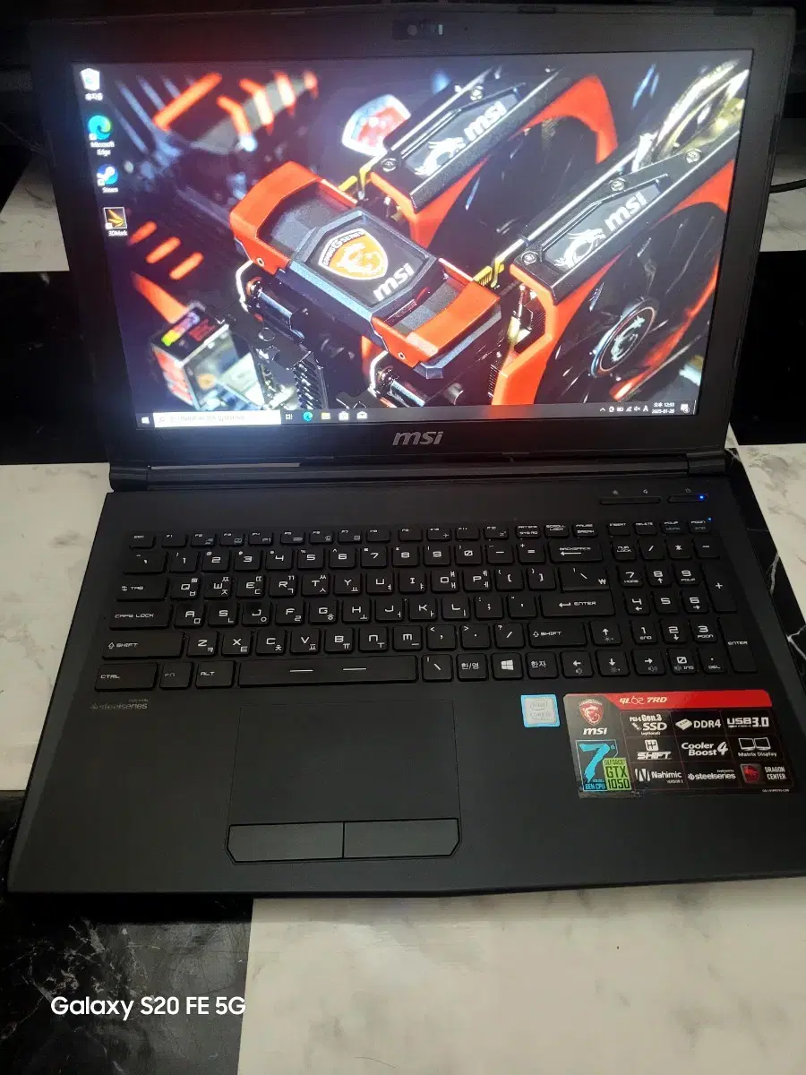 GTX 1050 MSI gaming laptop for sale.