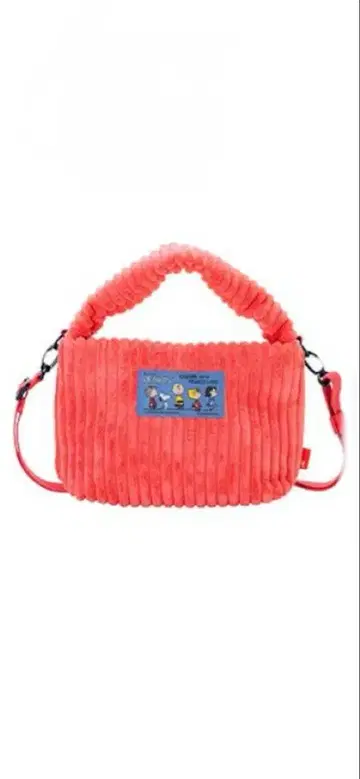 새상품 택 포함 스누피 x 루트 루트 토트 숄더백 코듀로이 코랄