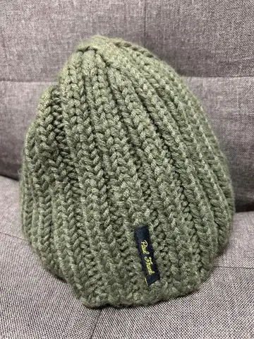 폴 프랭크 니트 모자 올리브 그린
