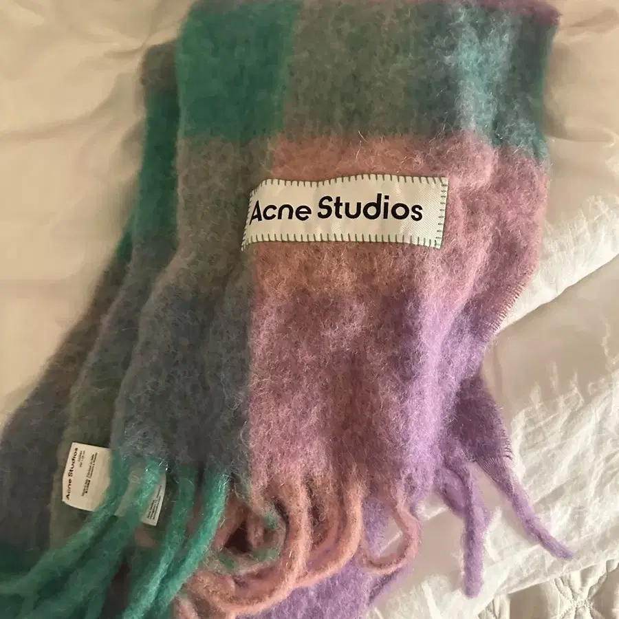 아크네 스튜디오 Acne Studios 모헤어 울 머플러 목도리 체크스카