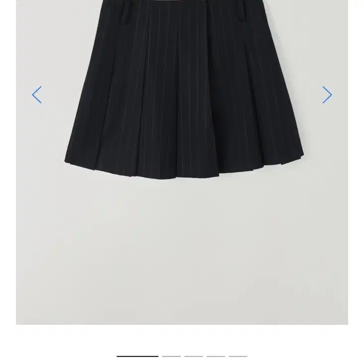 T/T Preppie stripe pleated skirt (navy)