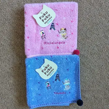 냥코 핸드 타월 2장 세트 미켈란젤로-해치