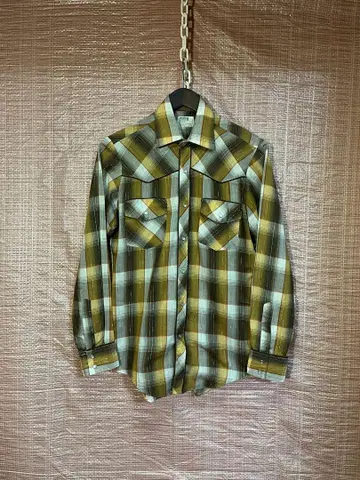 1970's년대 몽고메리 워드웨스턴 셔츠 M위 VINTAGE 구제 의류