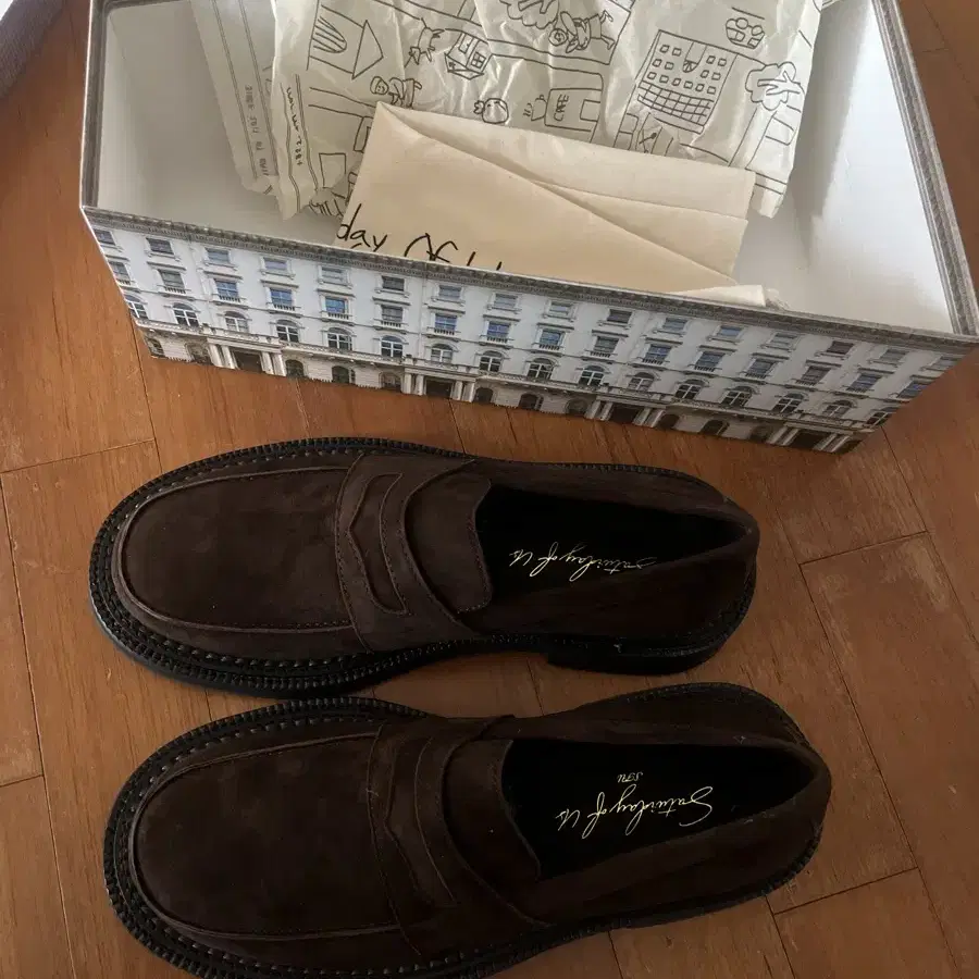 STU Suede Peny Loafers Brown 41사이즈 (새상품)