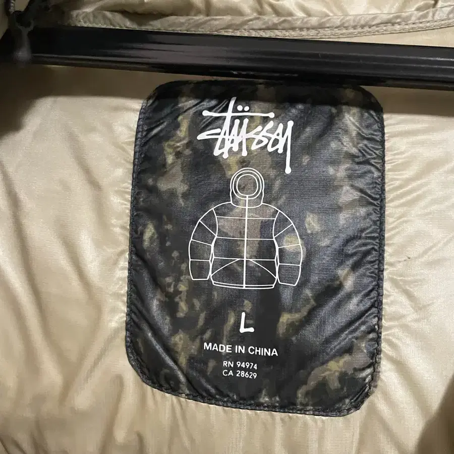 Stussy 스투시 마이크로 립스탑 다운파카 패딩 카