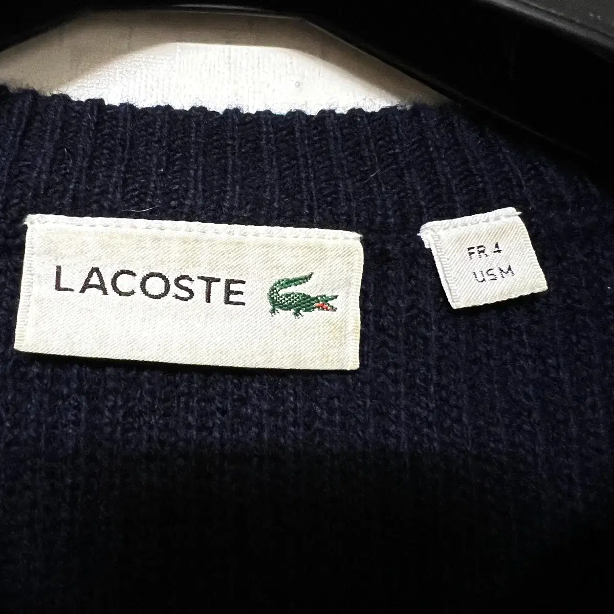 [M,95]라코스테 울 니트 스웨터 lacoste 곤색