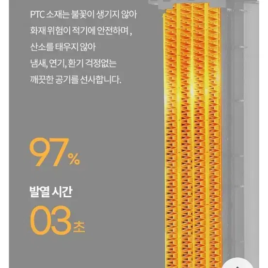 새상품 클래파 욕실 벽걸이 겸용 스마트 PTC 전기 온풍기 그린