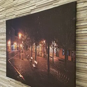 멋진 LED 백라이트. 프랑스 샹제리제 거리 액자 - 80x60cm -