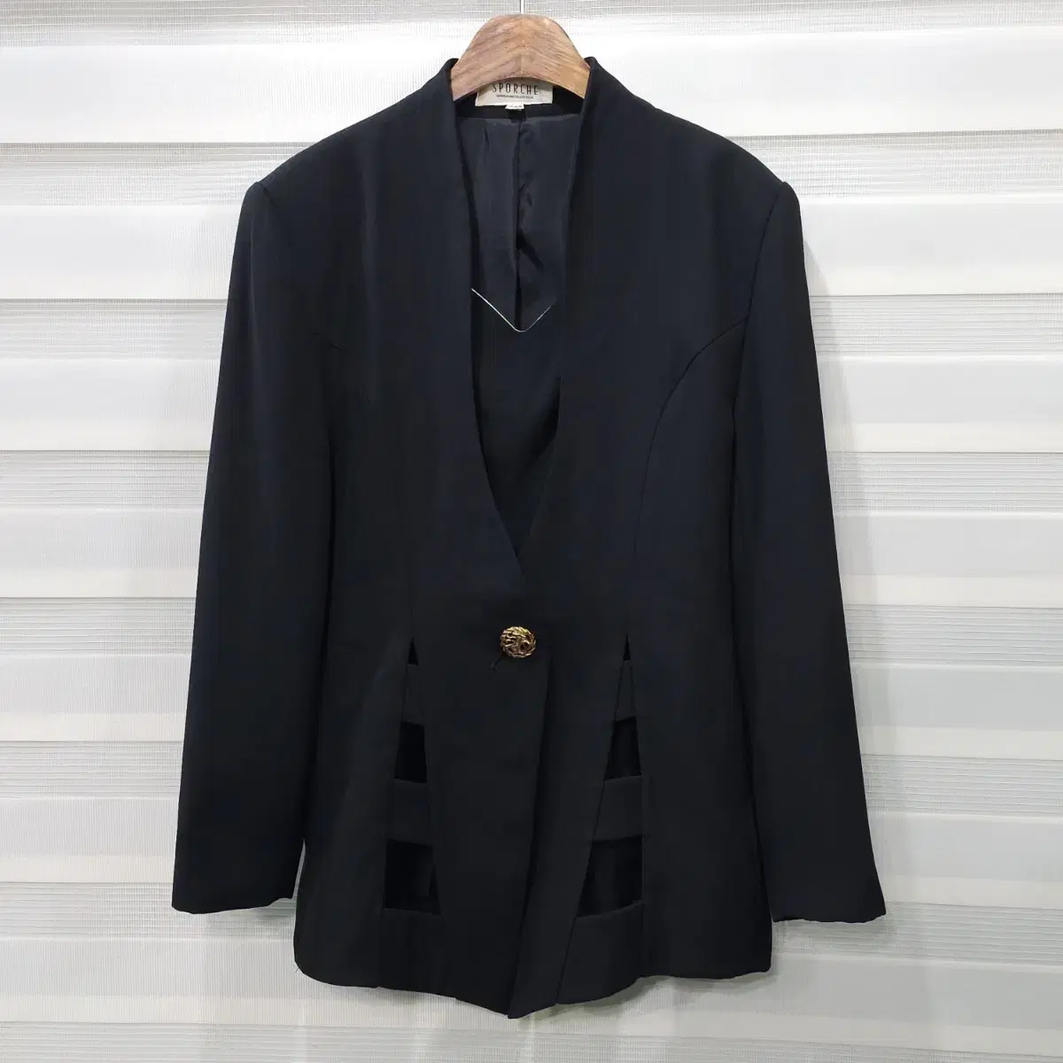 JAPAN 90s Vintage One-Button Unique Blazer - Women's Free