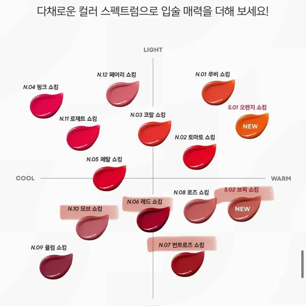 [미개봉] 토니모리 퍼펙트립스 틴트 브릭쇼킹 레드쇼킹 번트로즈쇼 모브쇼킹