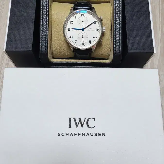 IWC 포르투기저 크로그래프 블루핸즈 41mm 시계 풀세트