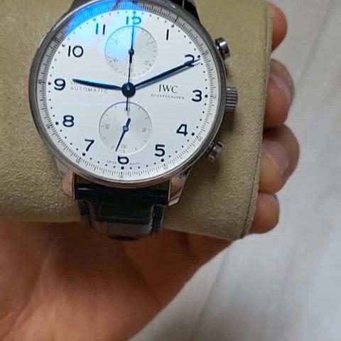 IWC 포르투기저 크로그래프 블루핸즈 41mm 시계 풀세트