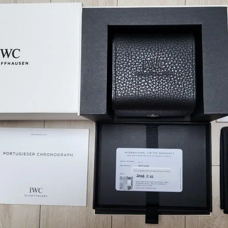 IWC 포르투기저 크로그래프 블루핸즈 41mm 시계 풀세트