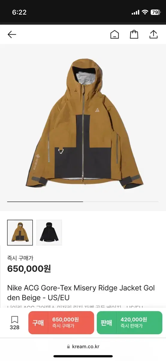 나이키 acg 고어텍스 미저리 릿지 해외 L