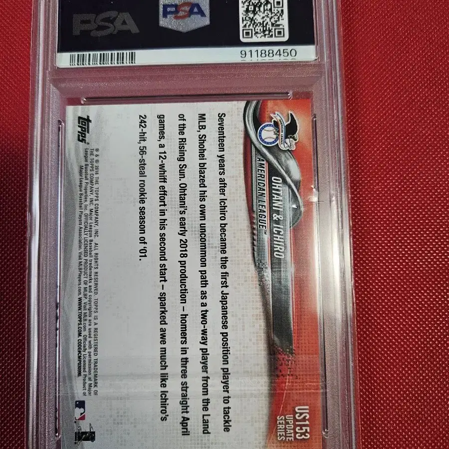 오타니 루키시즌 2018 Topps 이치로 오타니 PSA 9등급