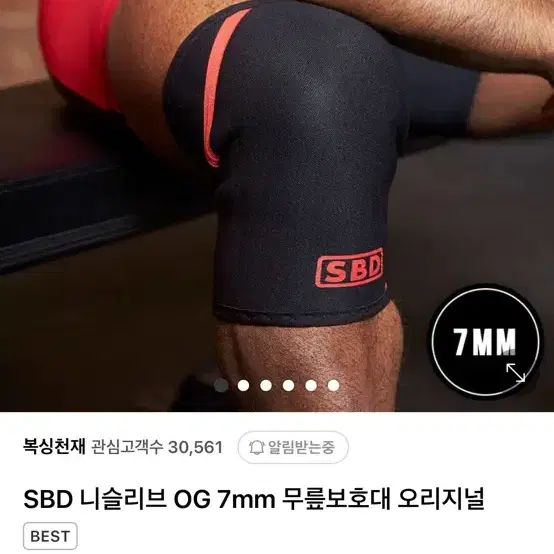 SBD 니슬리브 무릎보호대 L