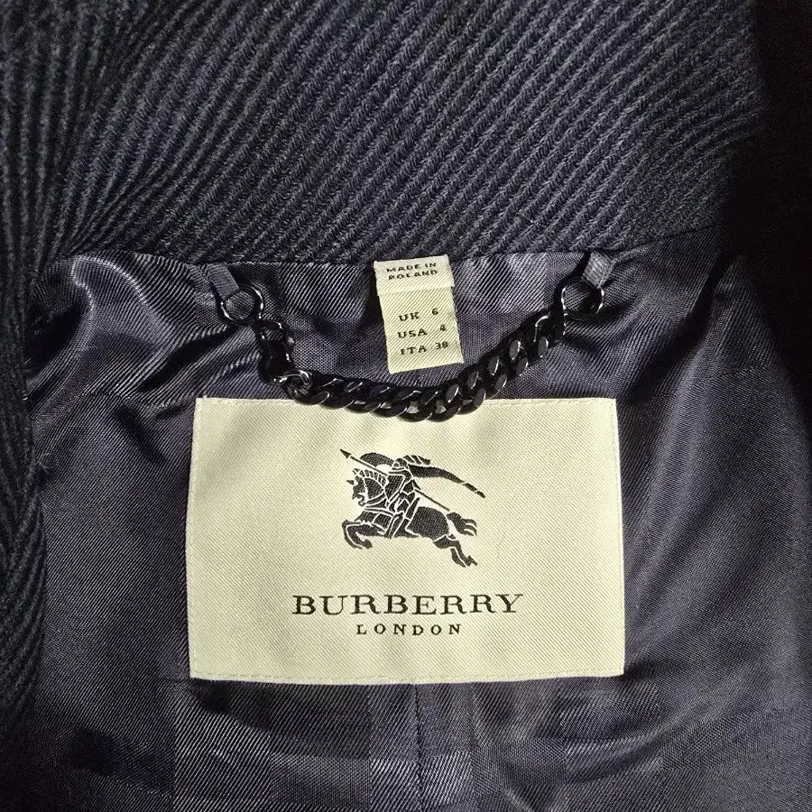 버버리 매장판 Burberry 네이비 숏 울 자켓