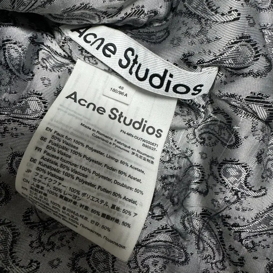 Acne Studios Faux Fur Jacket 48