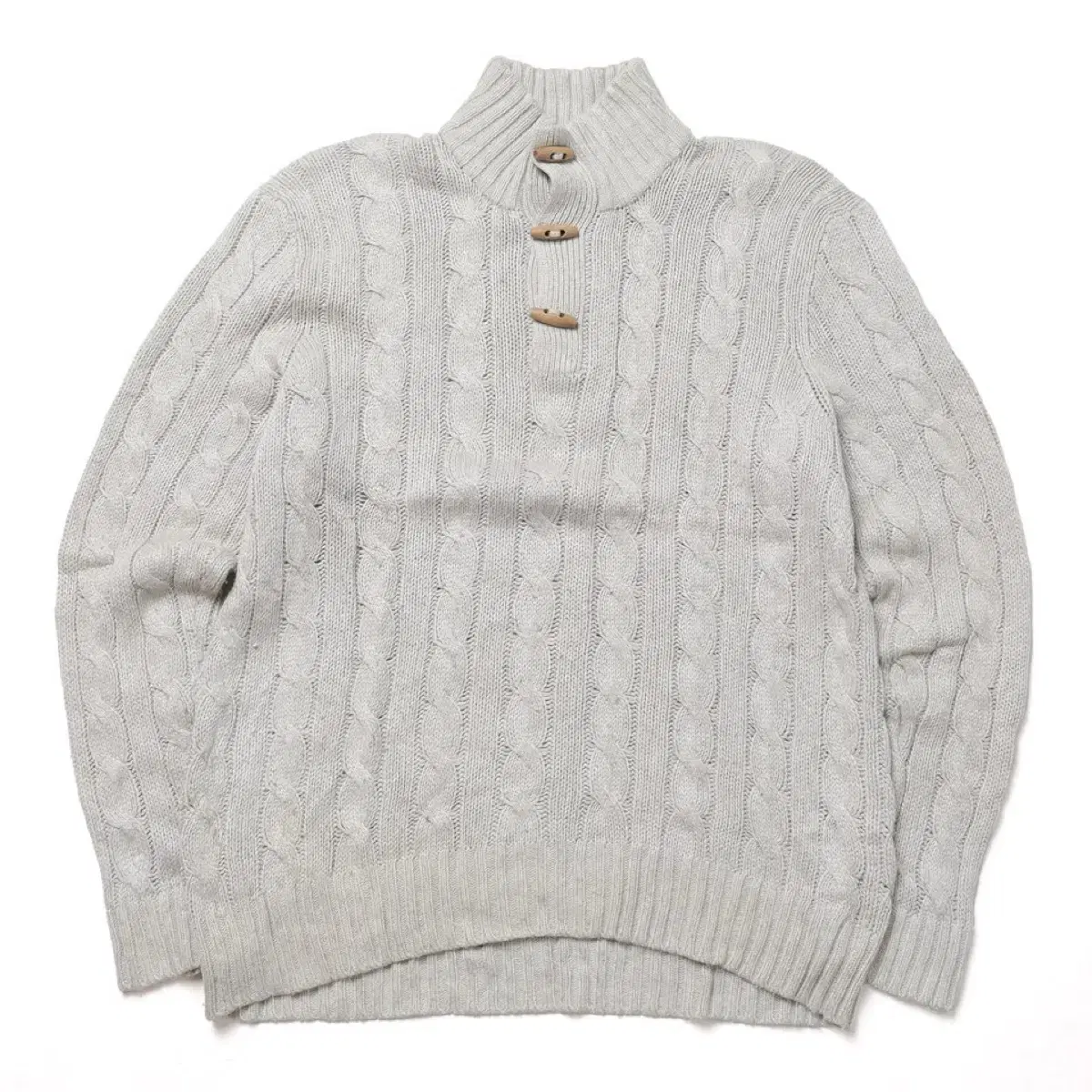 폴로 랄프로렌 Button Up Silk Cable Knit   가