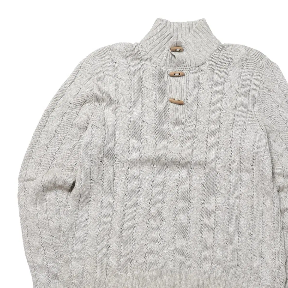 폴로 랄프로렌 Button Up Silk Cable Knit   가