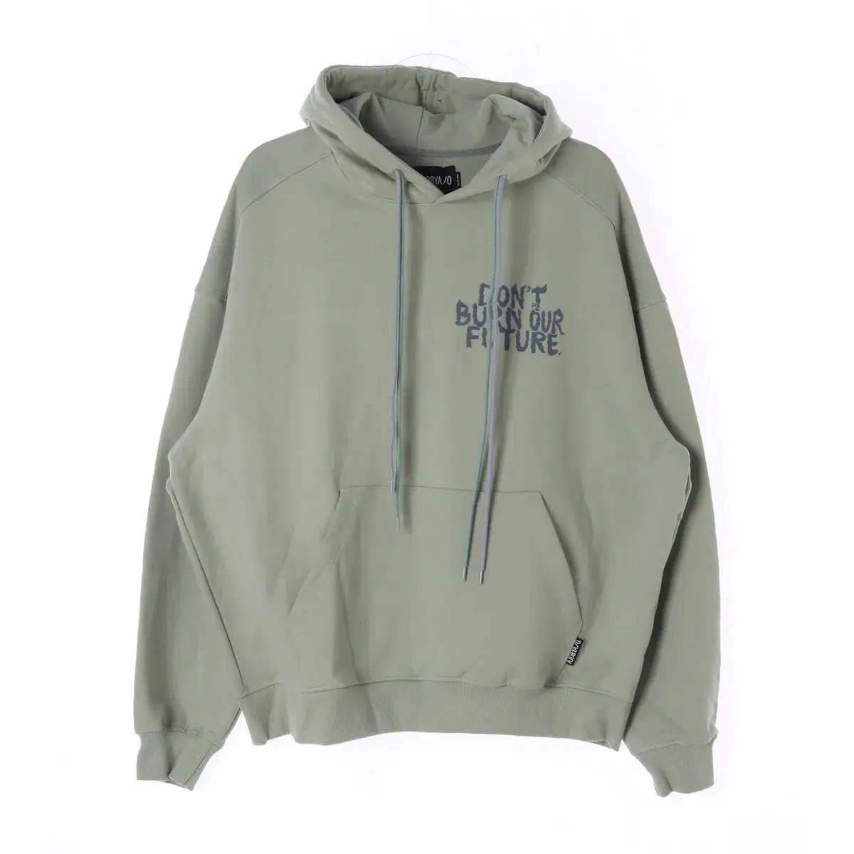 (New Product) [L] Azo Baio Azo Green slogan Hooded T-shirt