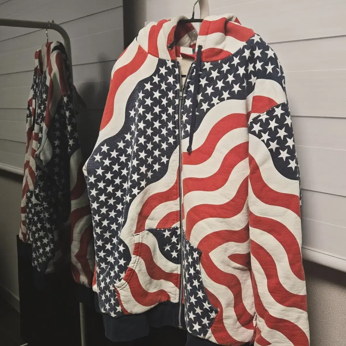 FW14 Supreme star spangled banner zip up