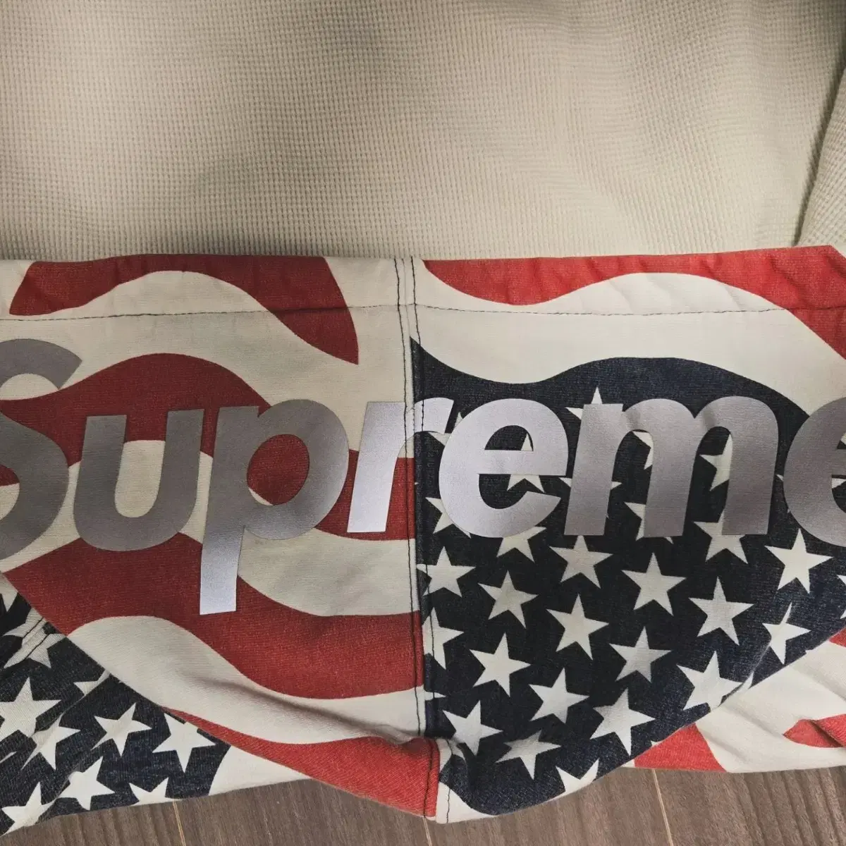 FW14 Supreme star spangled banner zip up