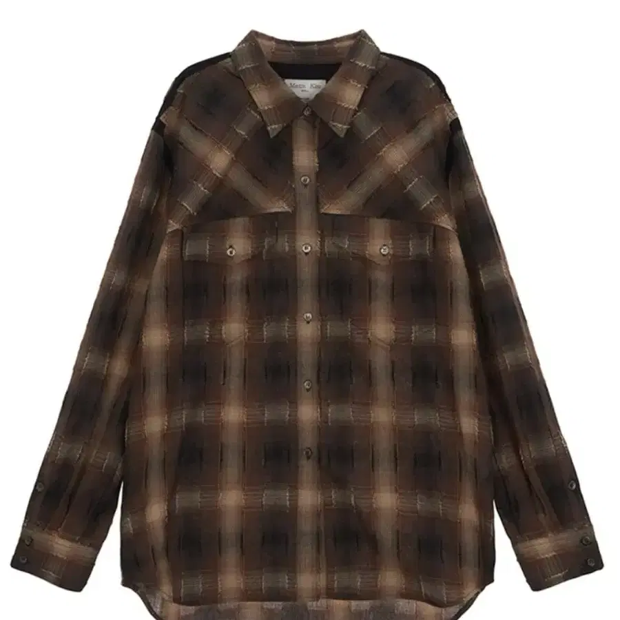 Two pocket check shirt in brown