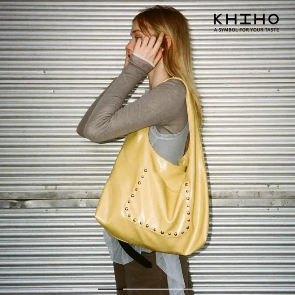 기호 KHIHO STUD POPO BAG #옐로우