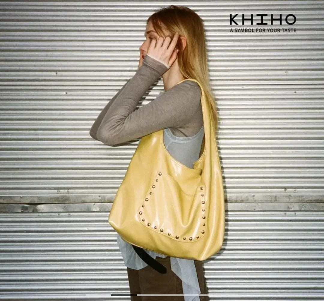 기호 KHIHO STUD POPO BAG #옐로우