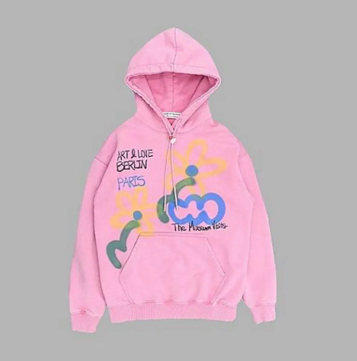 더뮤지엄비지터 flower and cloud sprayed hoody