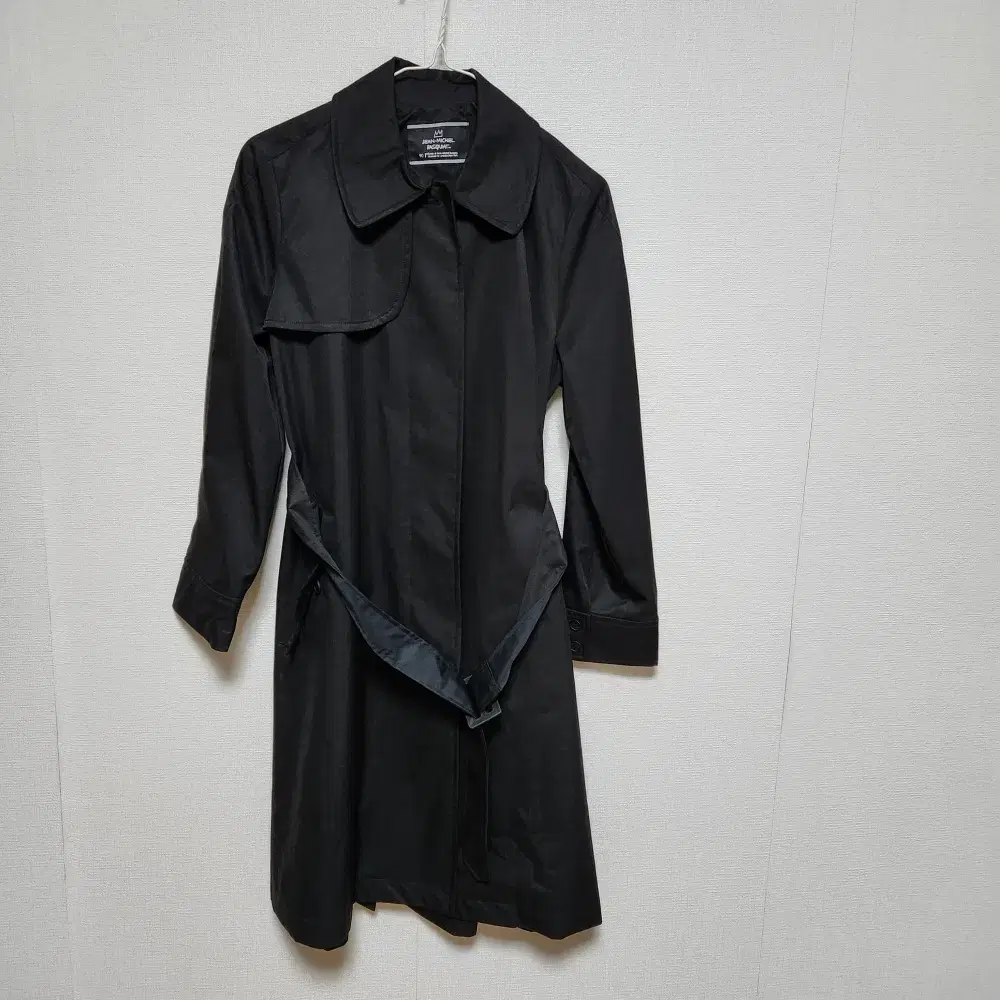 Jean-Michel Basquiat Women's Black Trench Coat 90S 55@9922