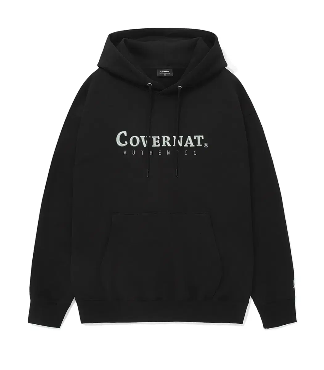 Cover낫 Authentic Logo Hoodie Black M