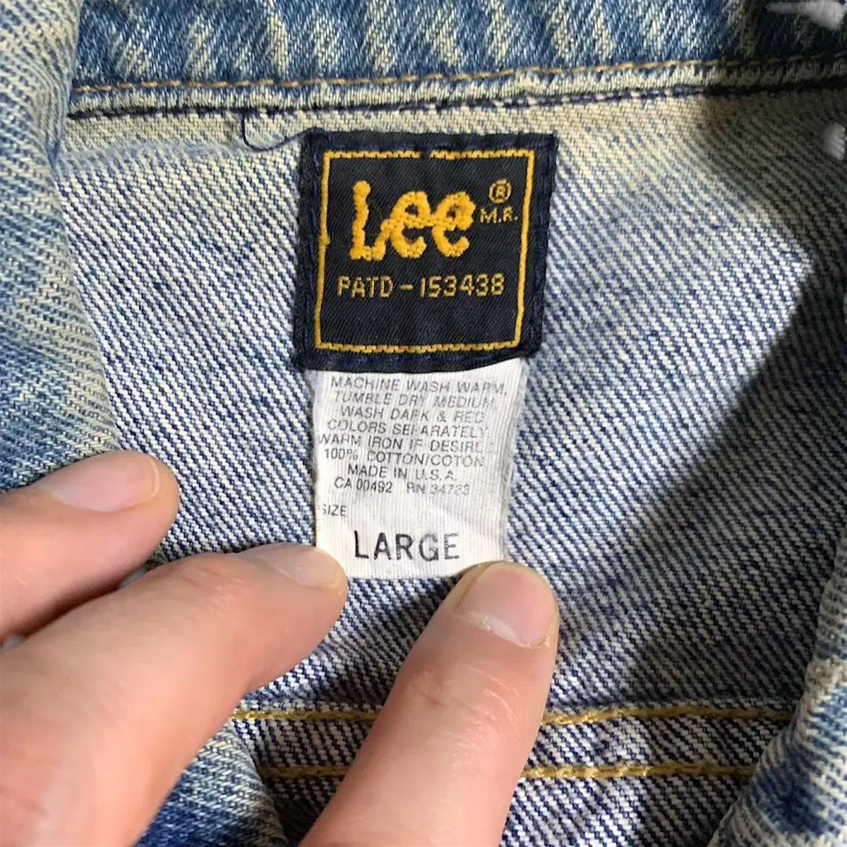 [L~] 80s Lee denim vest