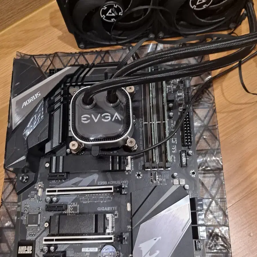 i9-9900k, z390어로스프로, clc240 보드셋