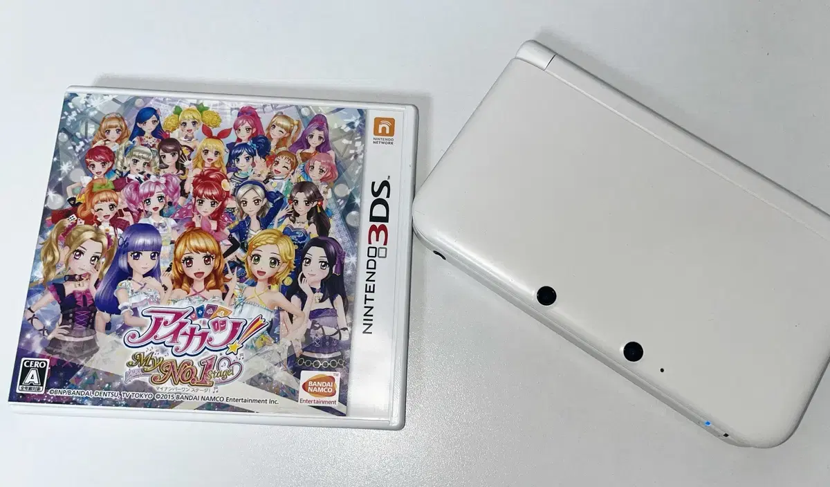 닌텐도 3ds 일본판 xl 화이트 아이카츠 마이 넘버원 스테이지 칩