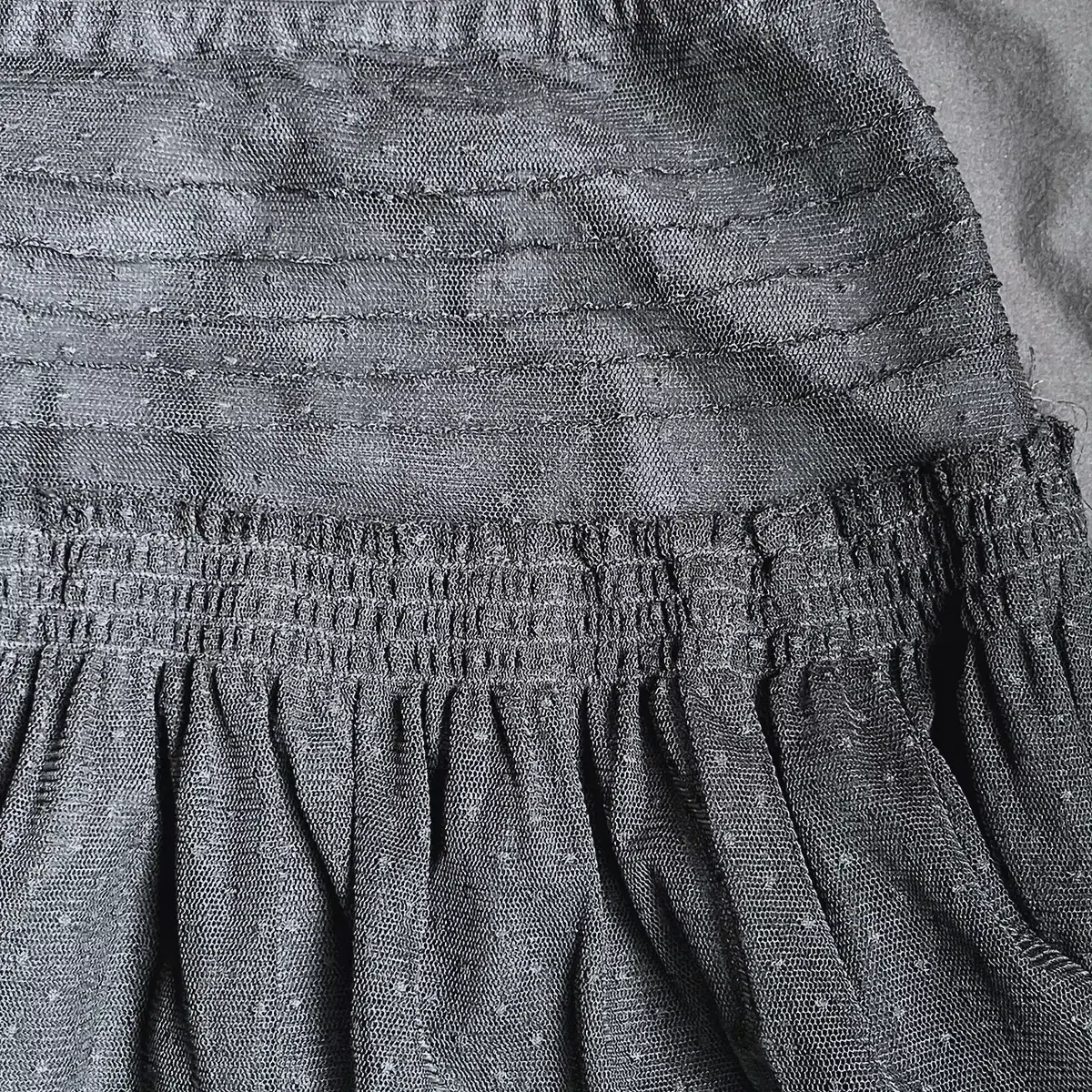 see-through layered lace skirt