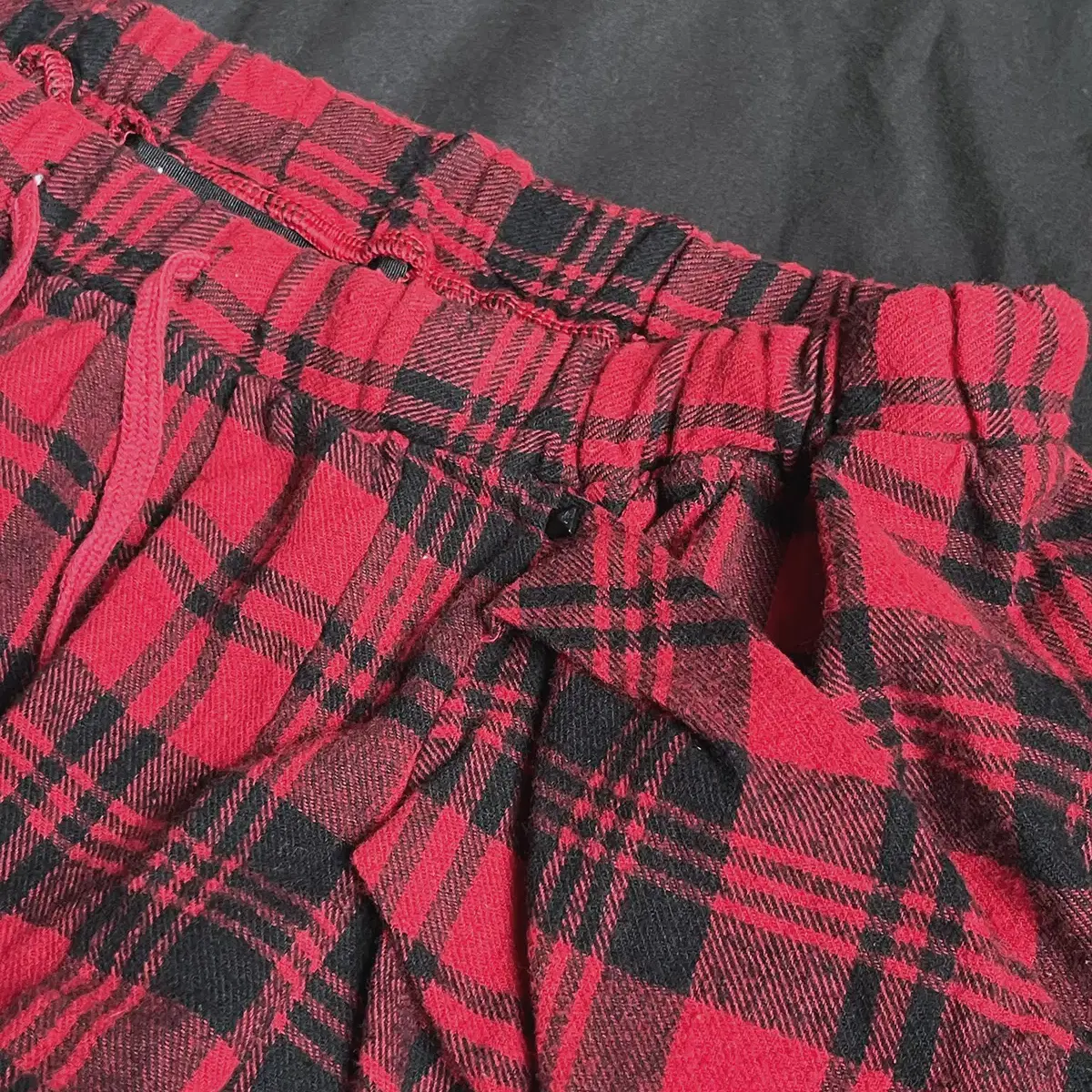 flannel layered check skirt