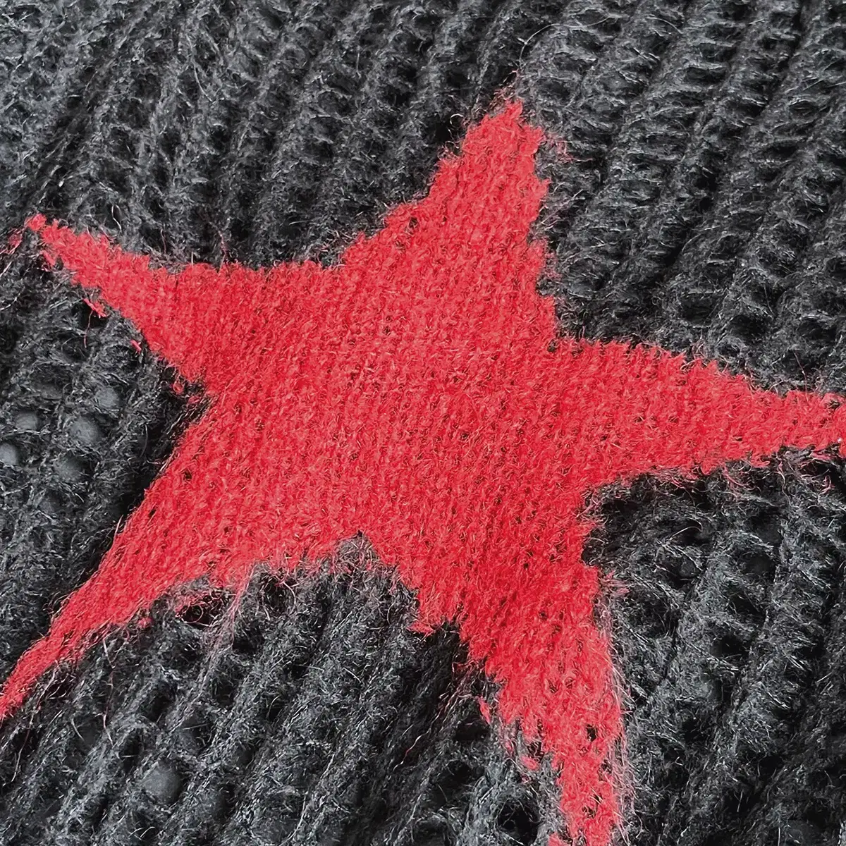 star loose mesh knit