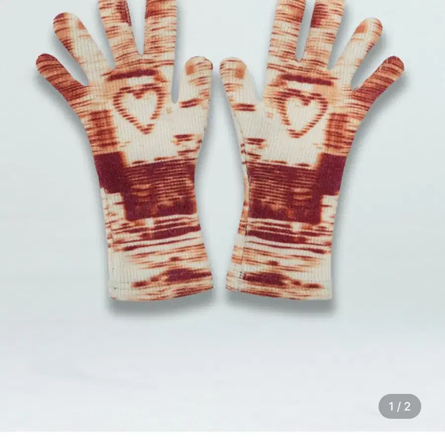 나체 장갑 크림 nache heart knit gloves (cream)