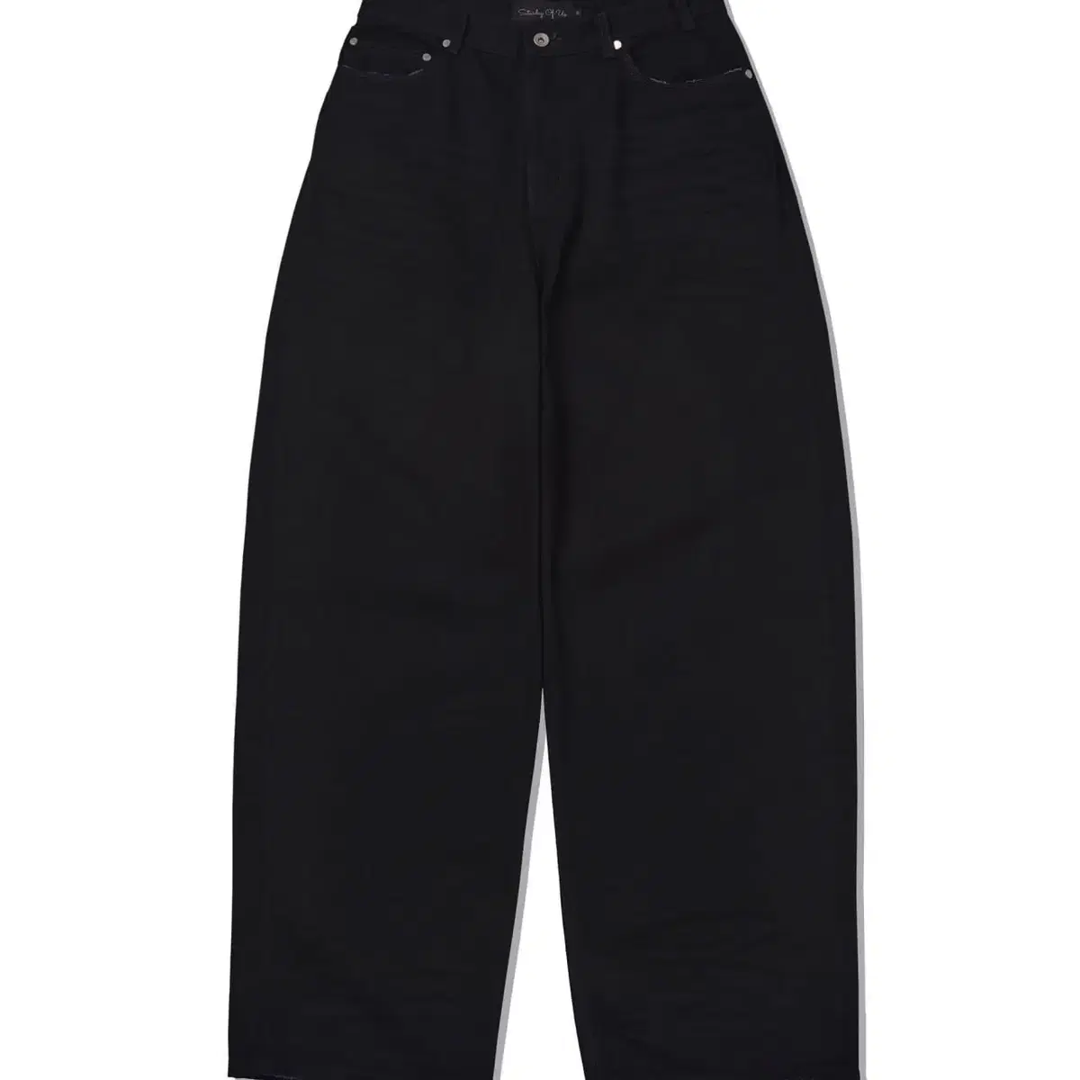 [S] STU 23FW Wide Denim Pants Black