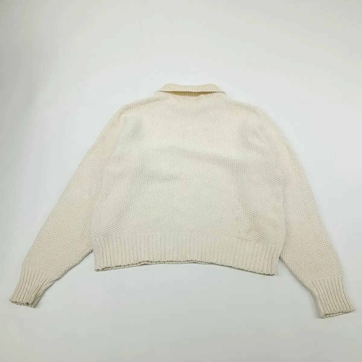 (CS984)M 엘엘빈 USA 화이트 포켓 와플 카라 니트 스웨터knit