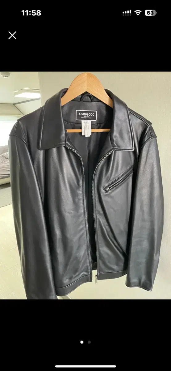 Aging-CCC leather jacket