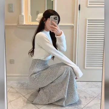 라메스 스팽글 트위드 인어 스커트 DK1282 즉시 구매 가능