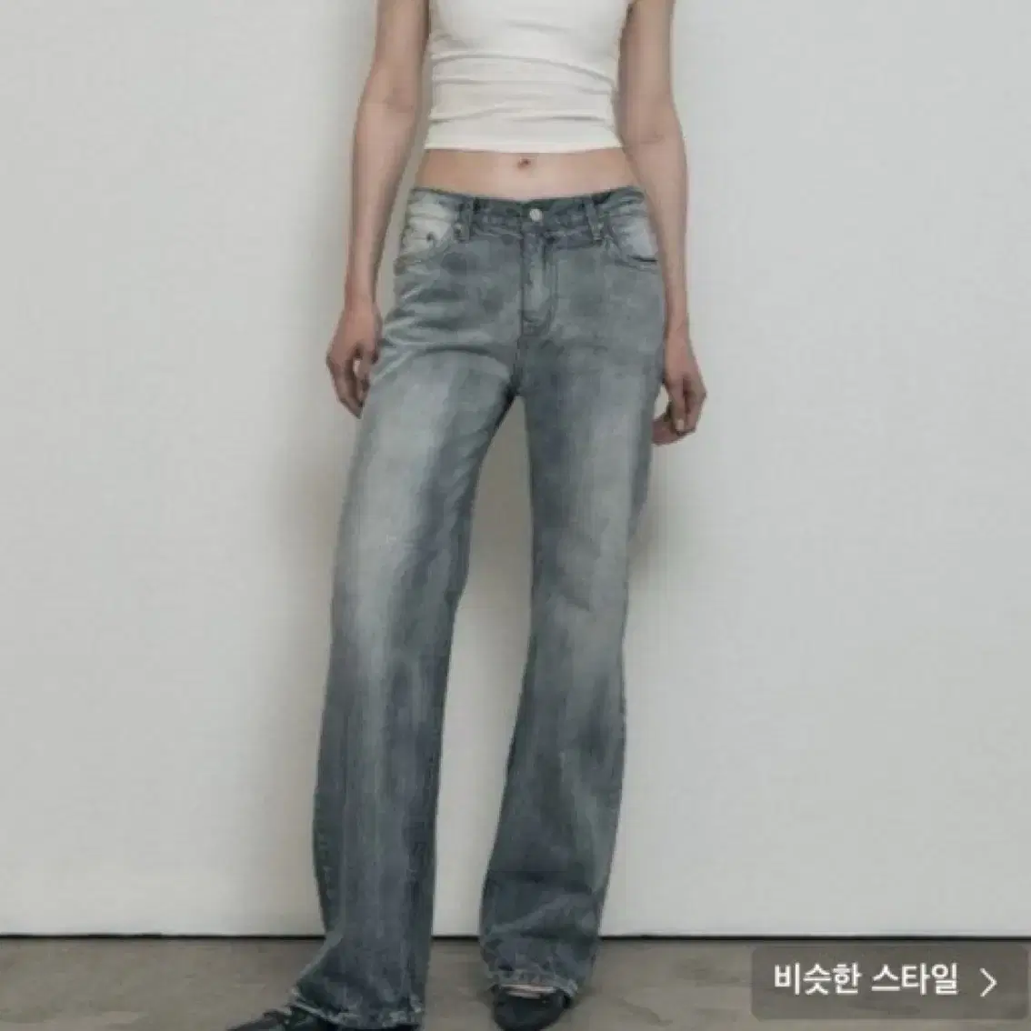 보헤미안서울 GREY SKY WIDE LEG DENIM PANTS S