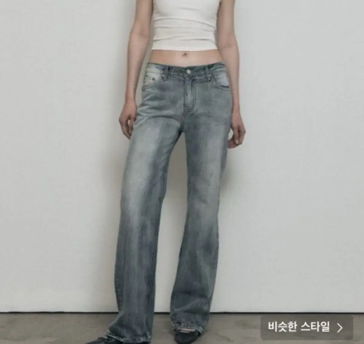 보헤미안서울 GREY SKY WIDE LEG DENIM PANTS S