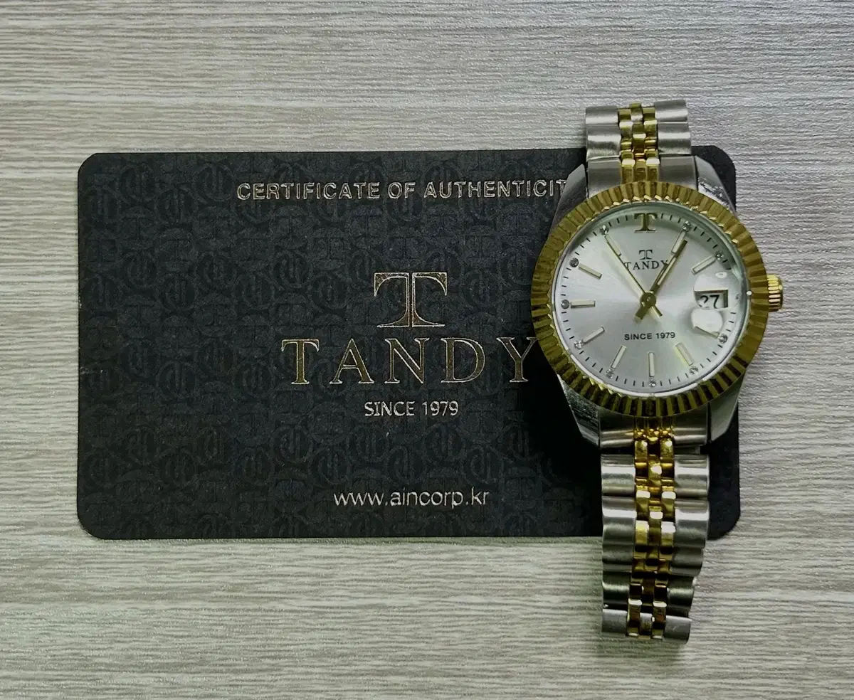 Tandy Luxury Metal Wristwatch for Women (Gold Combi)